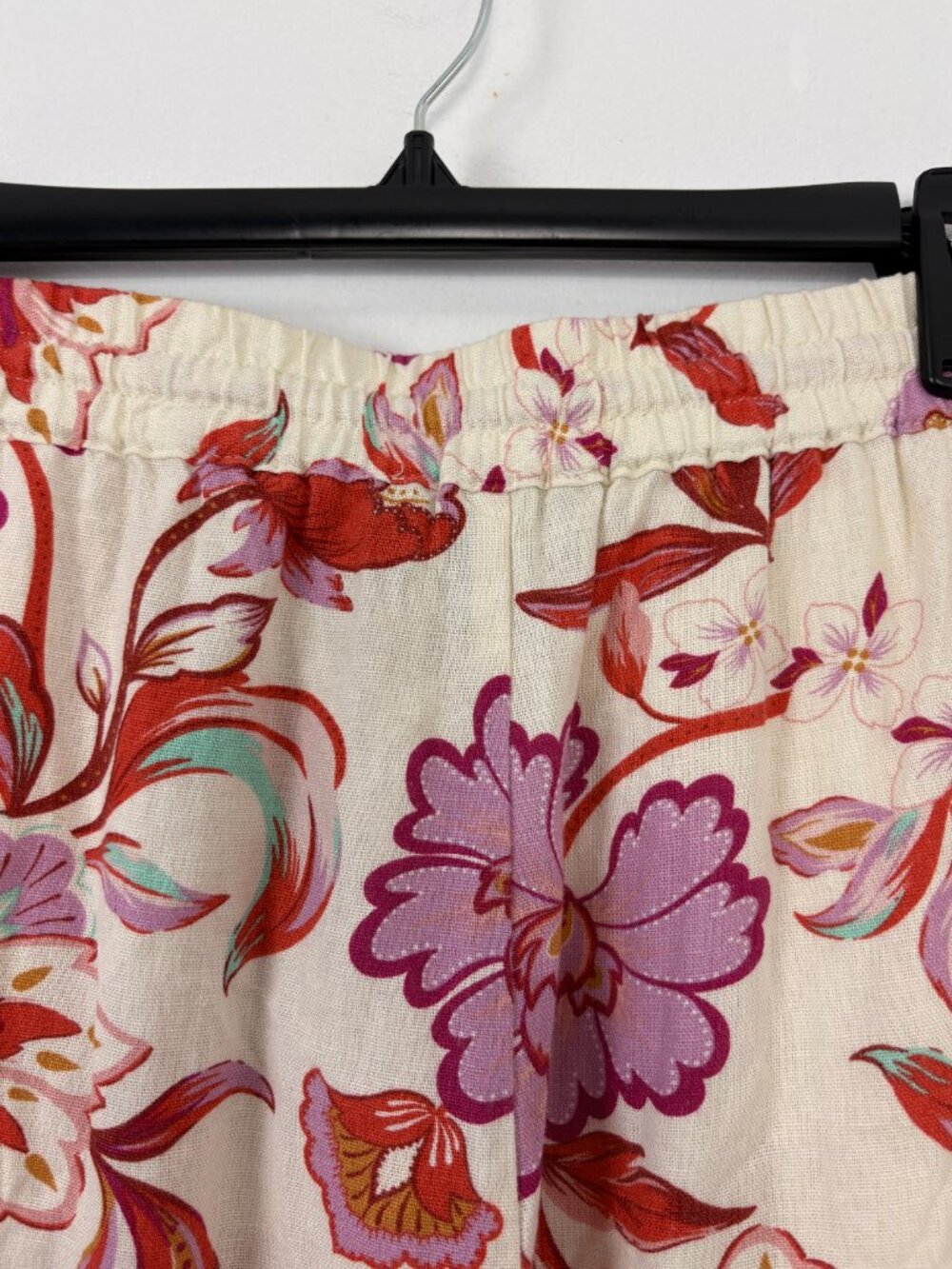 Laundry by Shelli Segal Floral Linen Blend Cropped Shirt Wide Leg Set Size SCoor - Picture 10 of 16